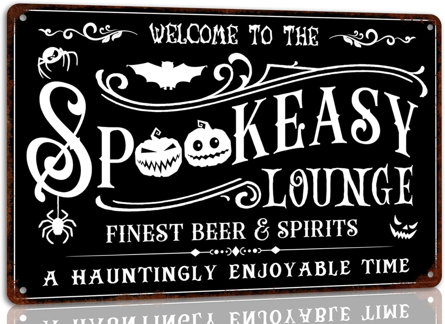 Home Bar Lounge - Spookeasy Horror Lounge Tanda Logam Aluminium