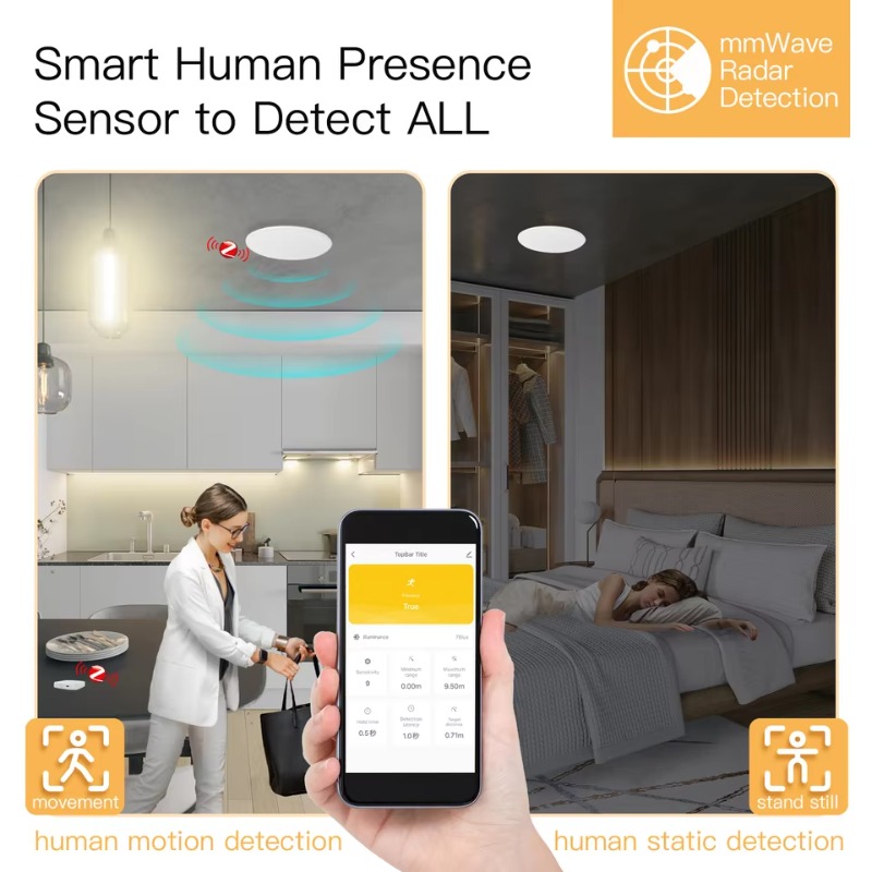 Tuya Smart 2-in-1 PIR Ceiling  - Home Bar Android ulasan dan harga